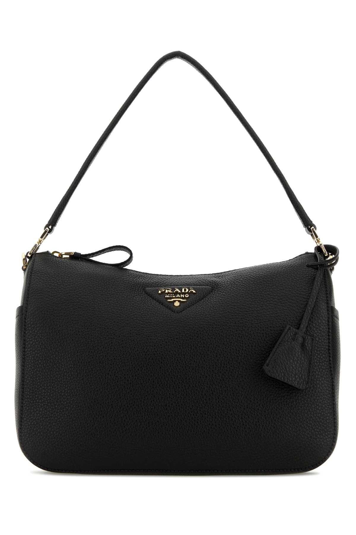 Prada Women Black Leather Medium Shoulder Bag