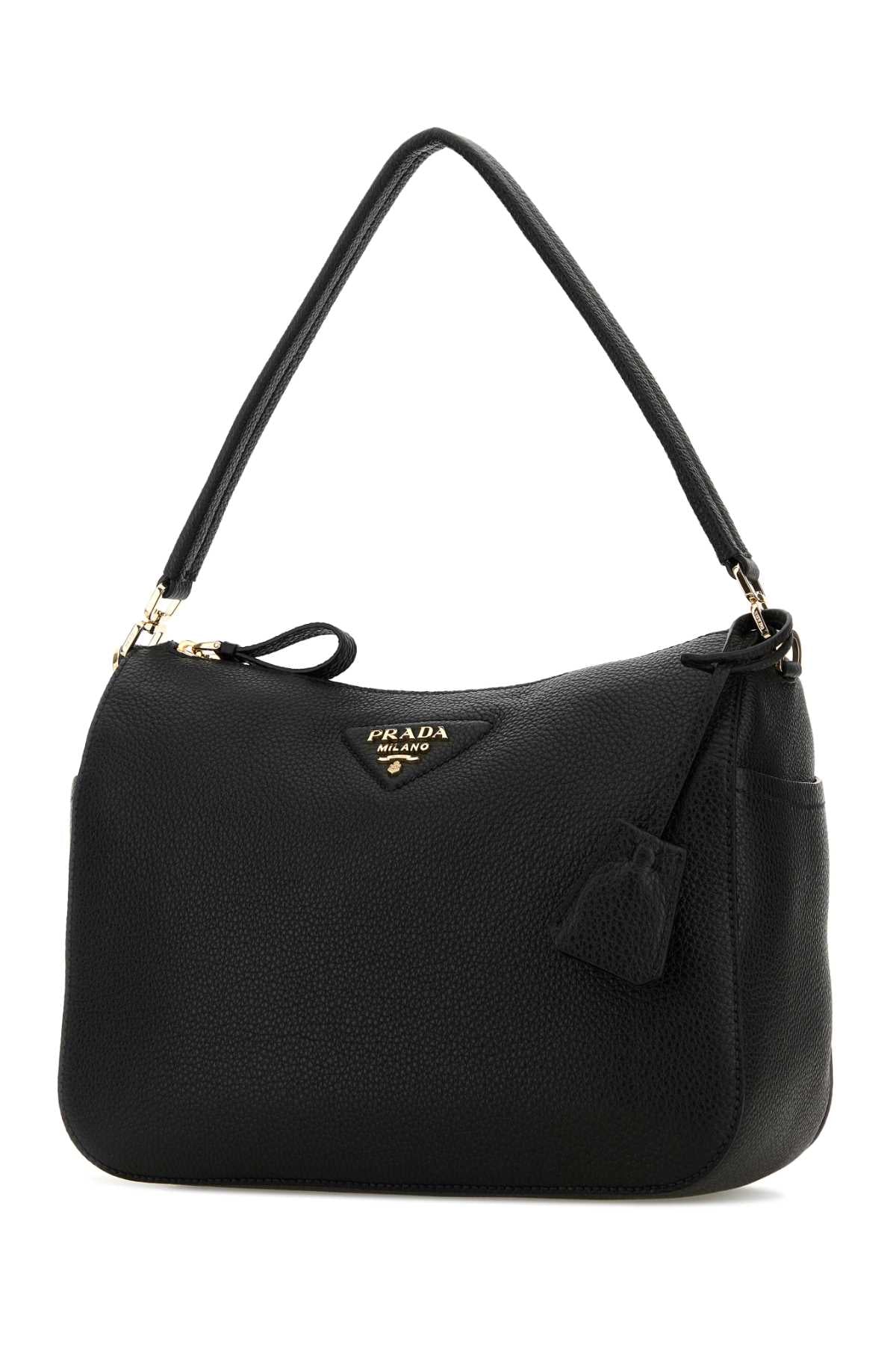 Prada Women Black Leather Medium Shoulder Bag