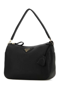 Prada Women Black Leather Medium Shoulder Bag