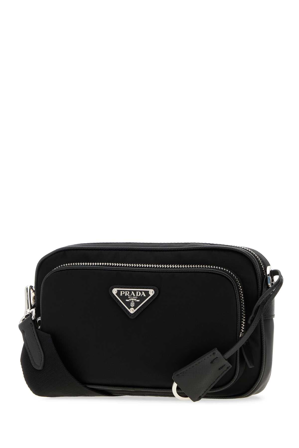 Prada Women Black Re-Nylon Crossbody Bag