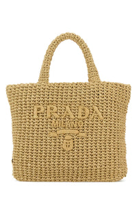Prada Women Raffia Shopping Bag