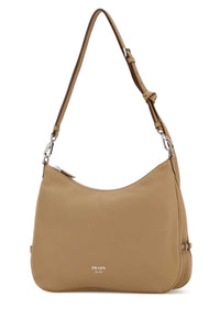 Prada Women Beige Leather Large Prada Fold Shopping Bag