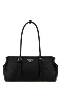 Prada Women Black Leather Medium Prada Bonnie Shoulder Bag