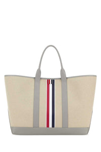 THOM BROWNE Thom Browne Men Sand Canvas Medium Shopping Bag