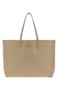 Burberry Women Dove Grey Leather Reversible Shopping Bag