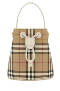 BURBERRY Burberry Women Printed Canvas Bucket Bag