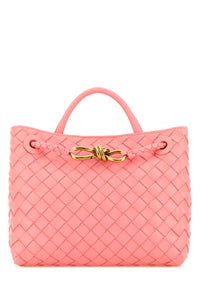 Bottega Veneta Women Pink Leather Small Andiamo Handbag