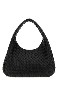 Bottega Veneta Women Black Leather Campana Shoulder Bag