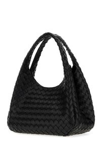 Bottega Veneta Women Black Leather Campana Shoulder Bag