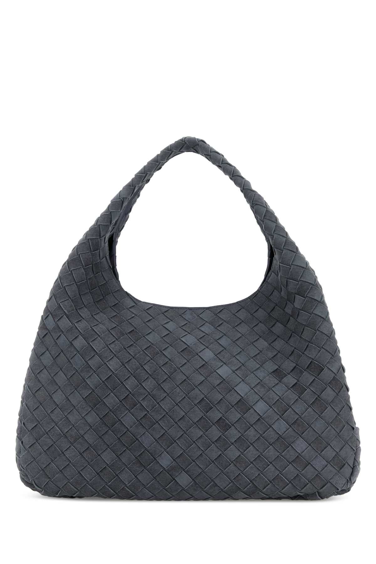 Bottega Veneta Women Air Force Blue Suede Large Campana Shopping Bag