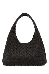 Bottega Veneta Women Dark Brown Leather Small Campana Shoulder Bag