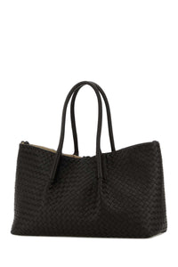 Bottega Veneta Women Black Leather Pinacoteca Shopping Bag