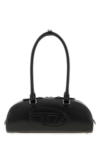 DIESEL Diesel Men Black Leather 1Dr Dome Shoulder Bag