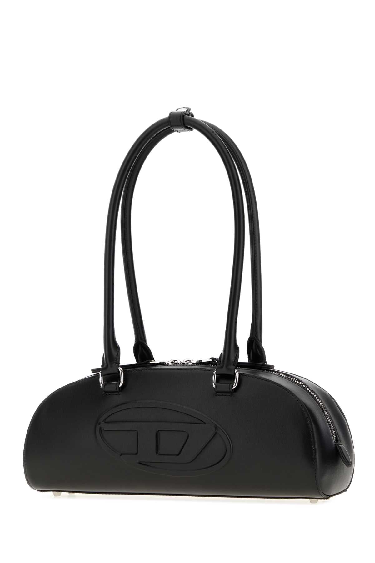 DIESEL Diesel Men Black Leather 1Dr Dome Shoulder Bag