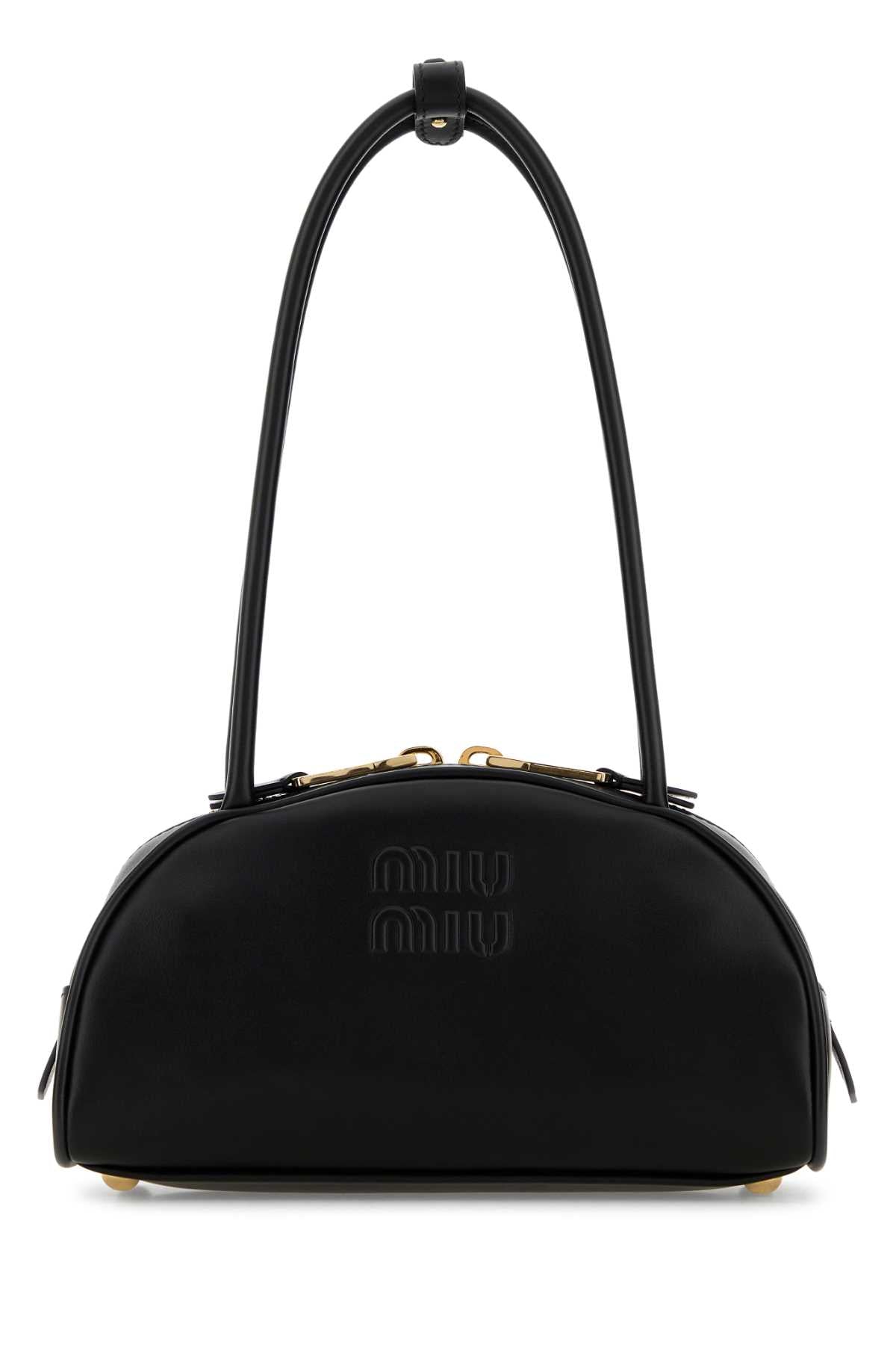 MIU MIU Miu Miu Women Black Leather Beau Shoulder Bag
