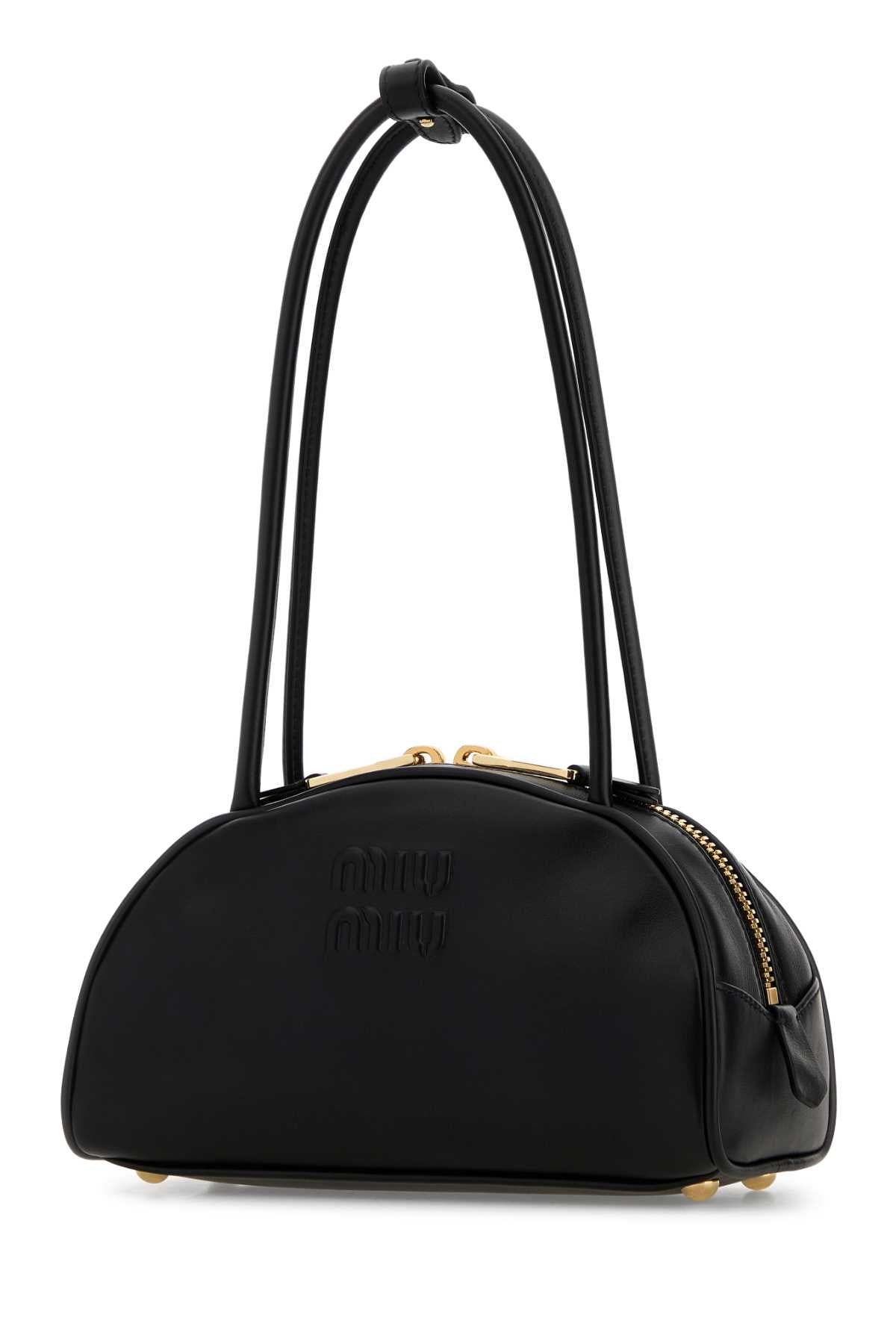 MIU MIU Miu Miu Women Black Leather Beau Shoulder Bag