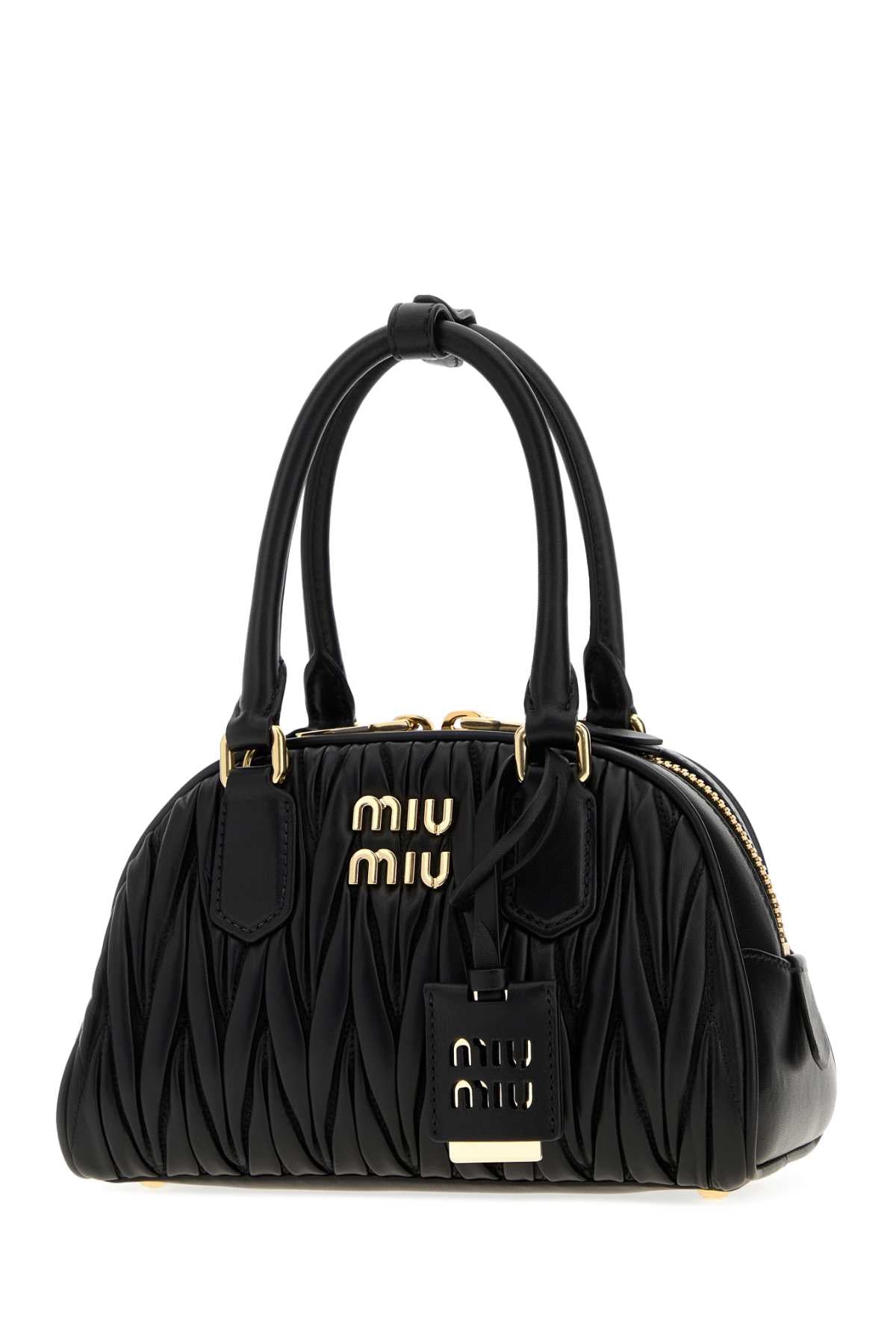 Miu Miu Women Black Nappa Leather Arcadie Handbag