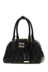 Miu Miu Women Black Nappa Leather Arcadie Handbag