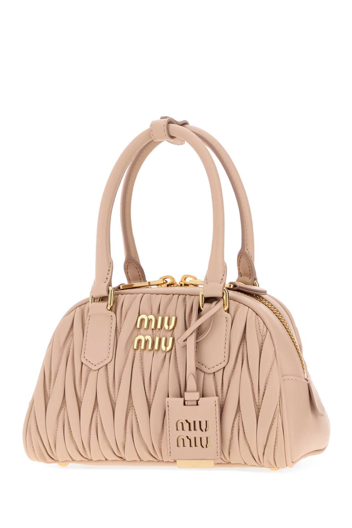 Miu Miu Women Pink Nappa Leather Arcadie Handbag