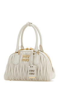 Miu Miu Women Ivory Nappa Leather Arcadie Handbag
