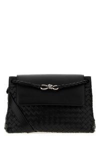 Bottega Veneta Men Black Leather Medium Andiamo Crossbody Bag