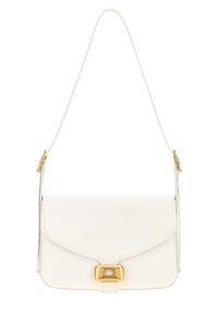 BALENCIAGA Balenciaga Women White Leather Medium Clicca Shoulder Bag