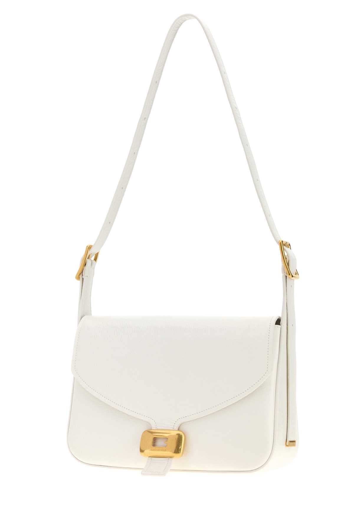 BALENCIAGA Balenciaga Women White Leather Medium Clicca Shoulder Bag