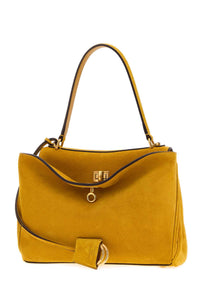 BALENCIAGA Balenciaga Women Mustard Suede Small Rodeo Handbag