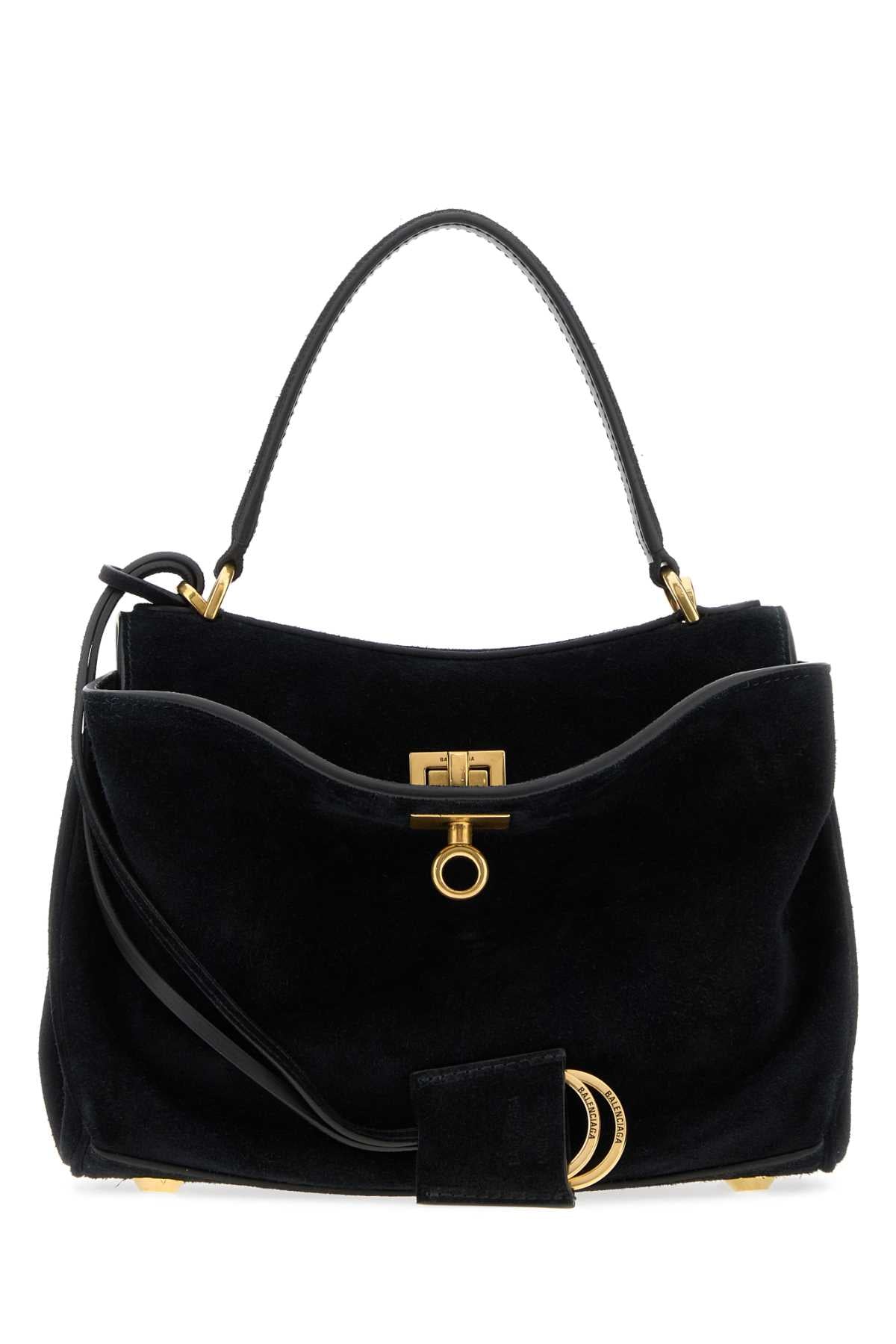 BALENCIAGA Balenciaga Women Black Suede Mini Rodeo Handbag