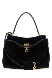 BALENCIAGA Balenciaga Women Black Suede Mini Rodeo Handbag