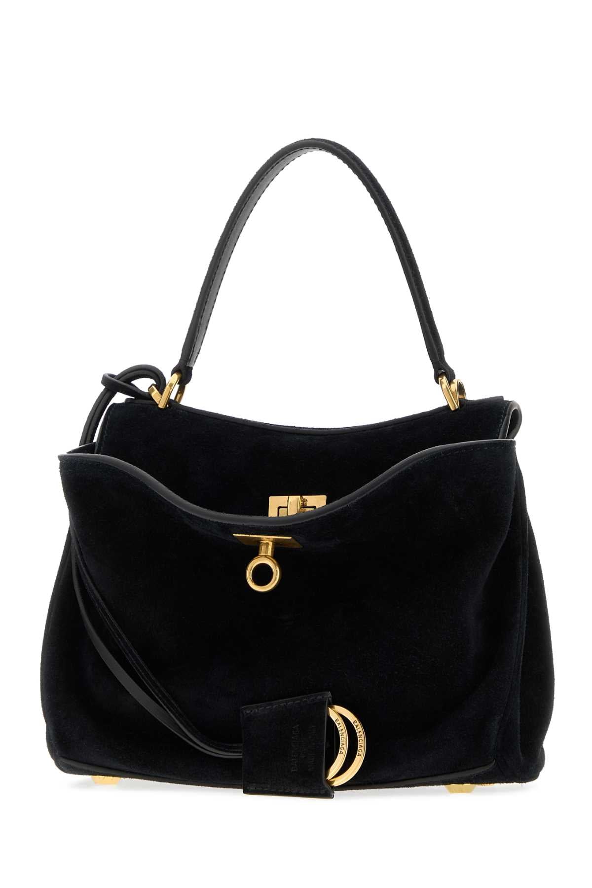 BALENCIAGA Balenciaga Women Black Suede Mini Rodeo Handbag