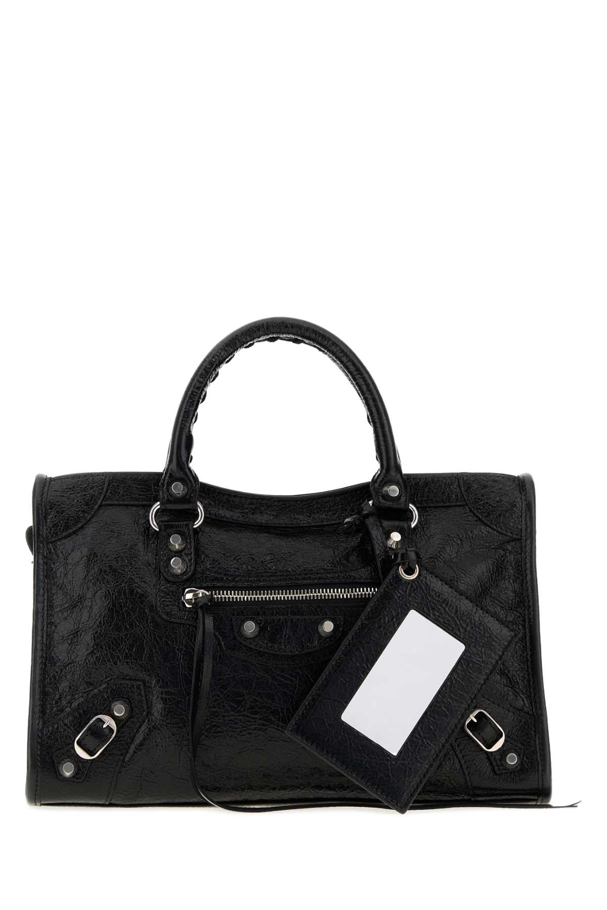 BALENCIAGA Balenciaga Women Black Leather Small Le City Handbag