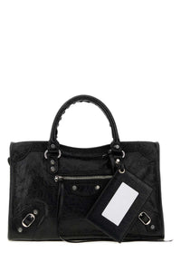 BALENCIAGA Balenciaga Women Black Leather Small Le City Handbag