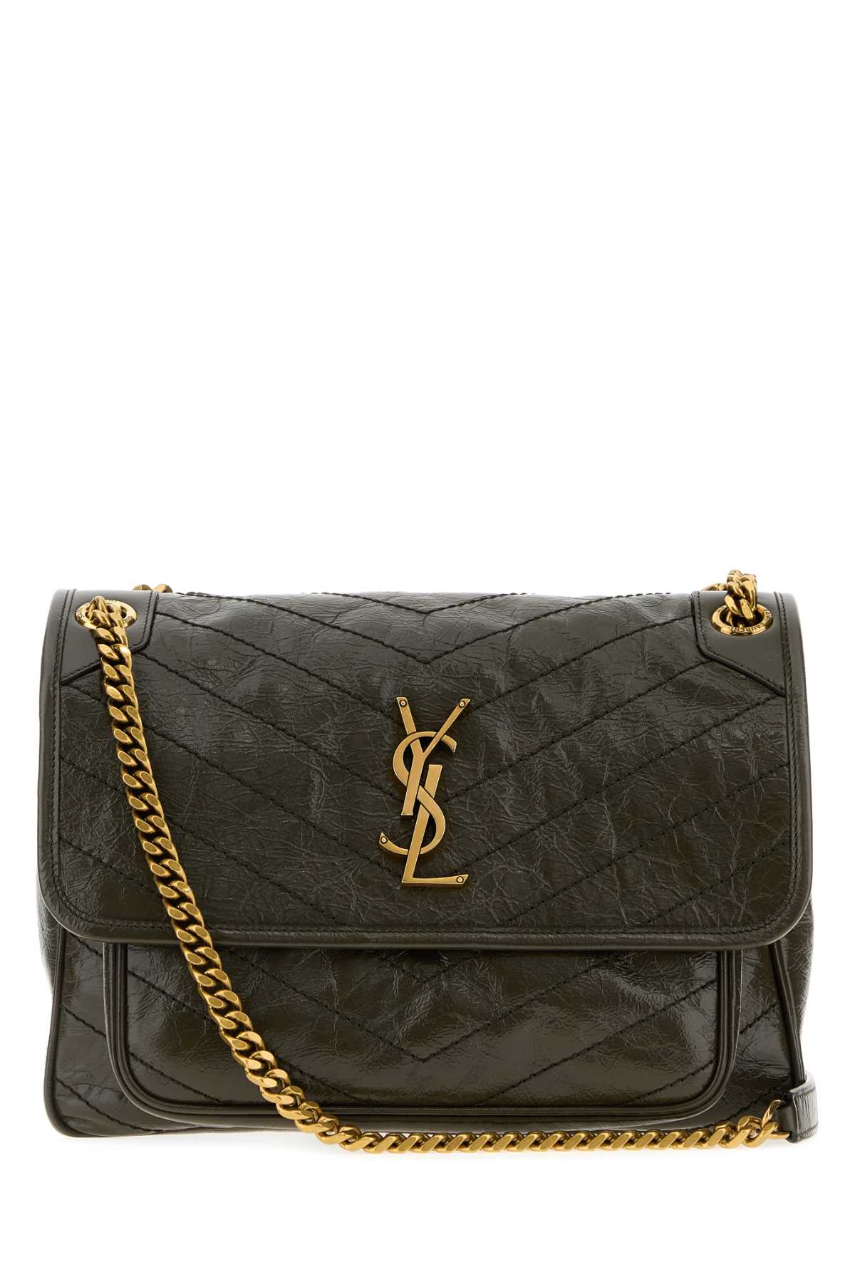Saint Laurent Women Khaki Leather Medium Niki Shoulder Bag – Bluefly