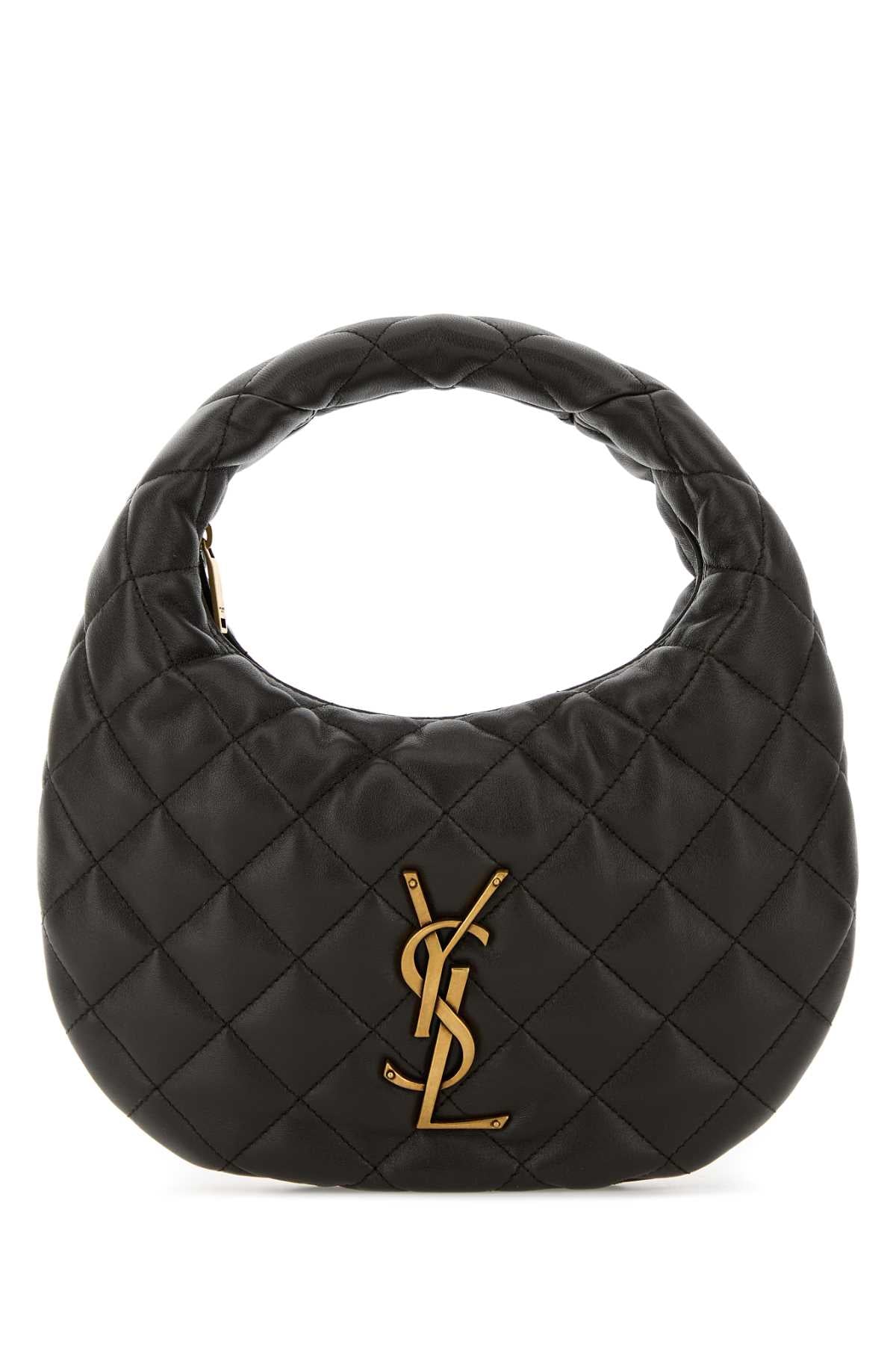 SAINT LAURENT Saint Laurent Women Charcoal Nappa Leather Icarino Shoulder Bag