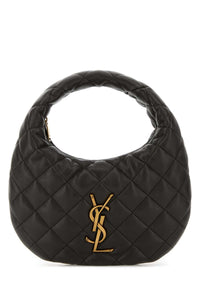 SAINT LAURENT Saint Laurent Women Charcoal Nappa Leather Icarino Shoulder Bag