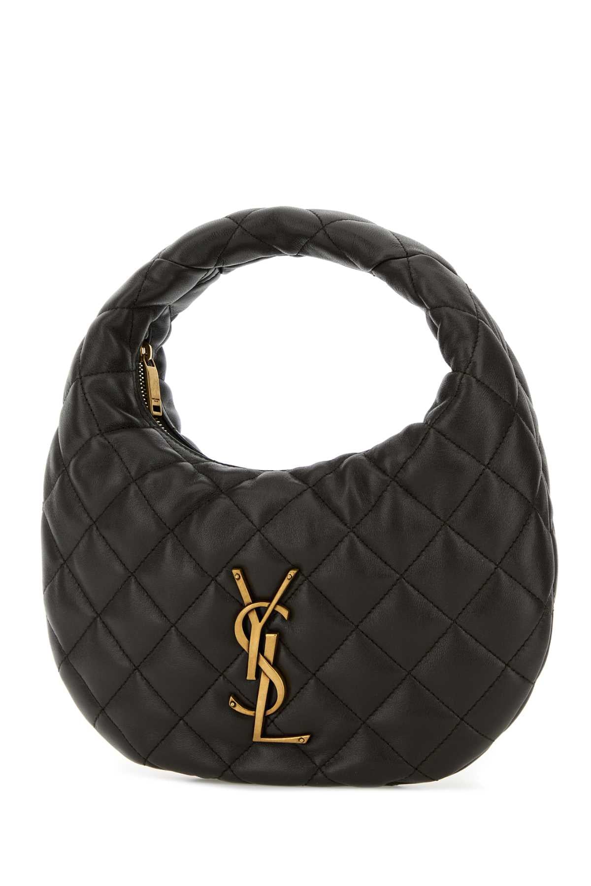 SAINT LAURENT Saint Laurent Women Charcoal Nappa Leather Icarino Shoulder Bag