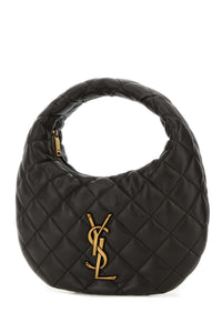 SAINT LAURENT Saint Laurent Women Charcoal Nappa Leather Icarino Shoulder Bag