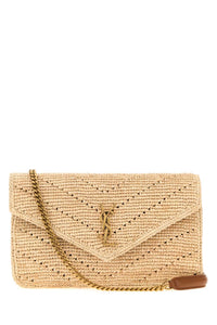 SAINT LAURENT Saint Laurent Women Raffia Loulou Shoulder Bag