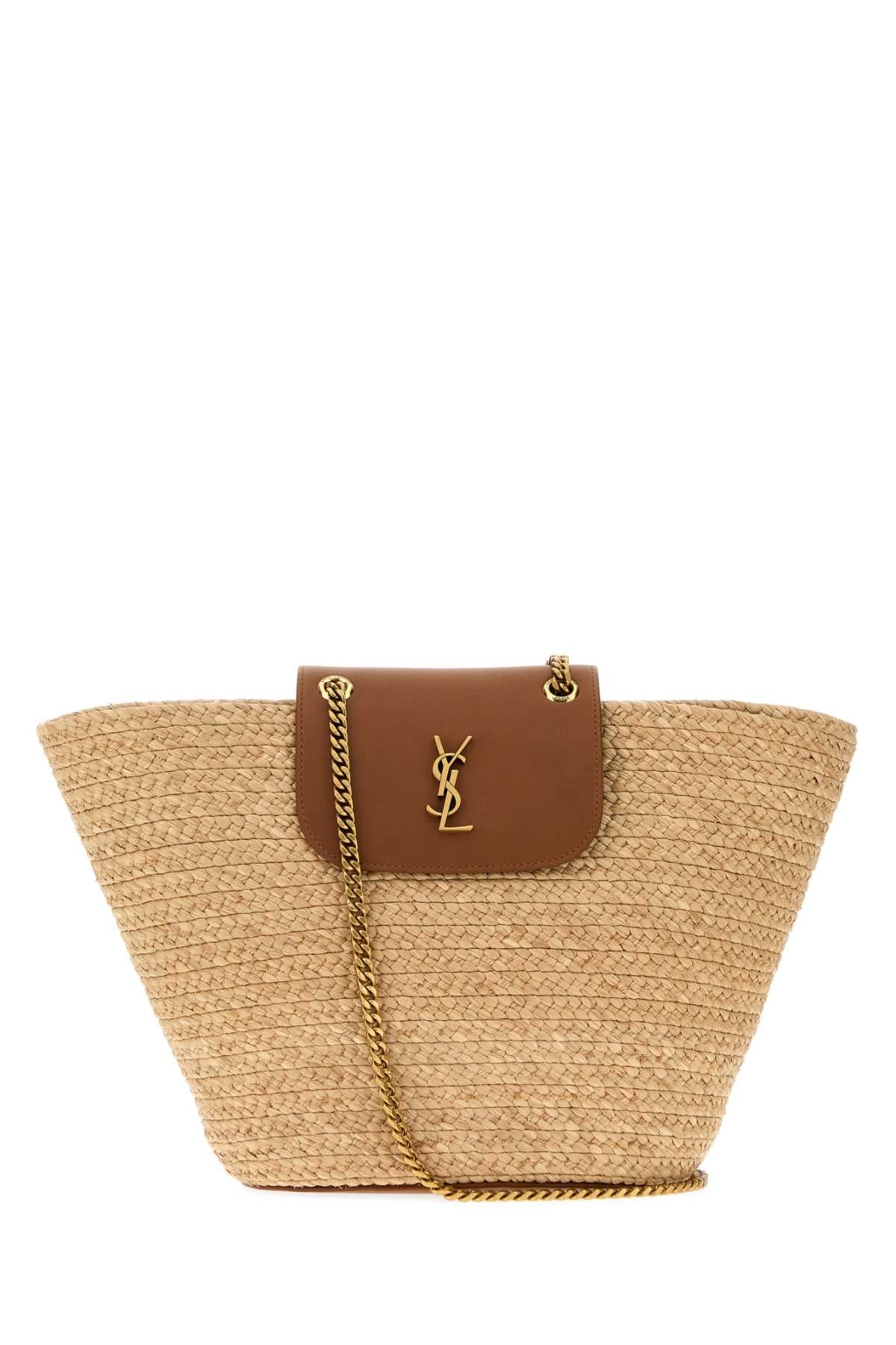 SAINT LAURENT Saint Laurent Women Raffia Manon Shopping Bag