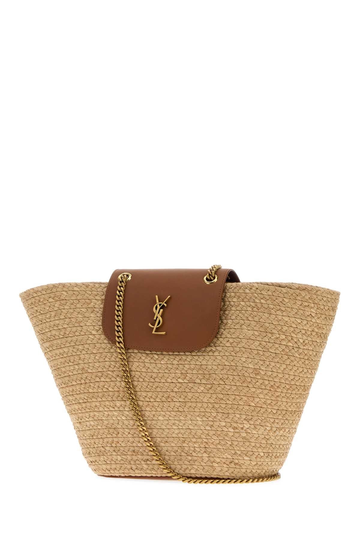 SAINT LAURENT Saint Laurent Women Raffia Manon Shopping Bag