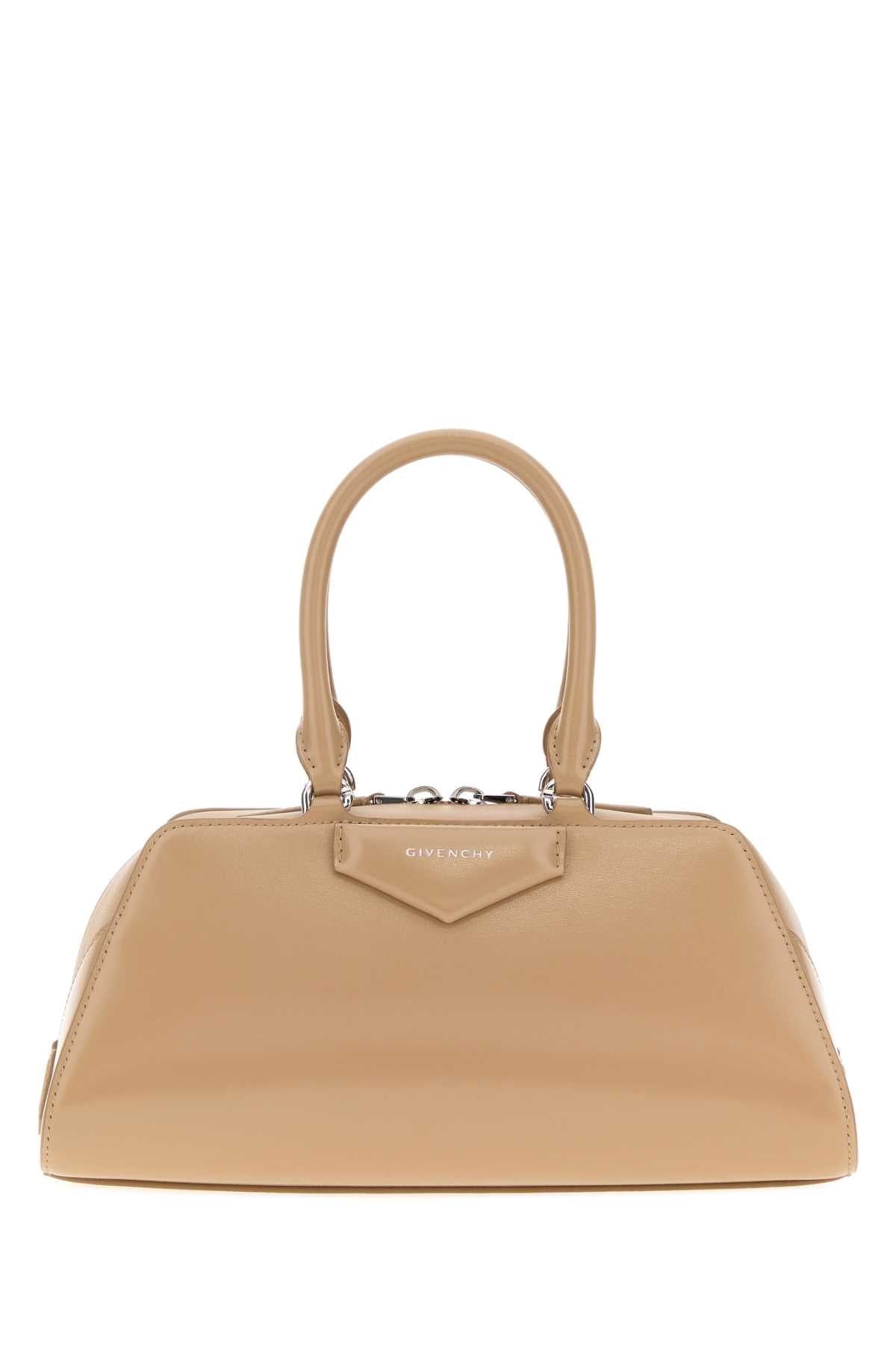 Givenchy Women Beige Leather Small Antigona East-West Handbag