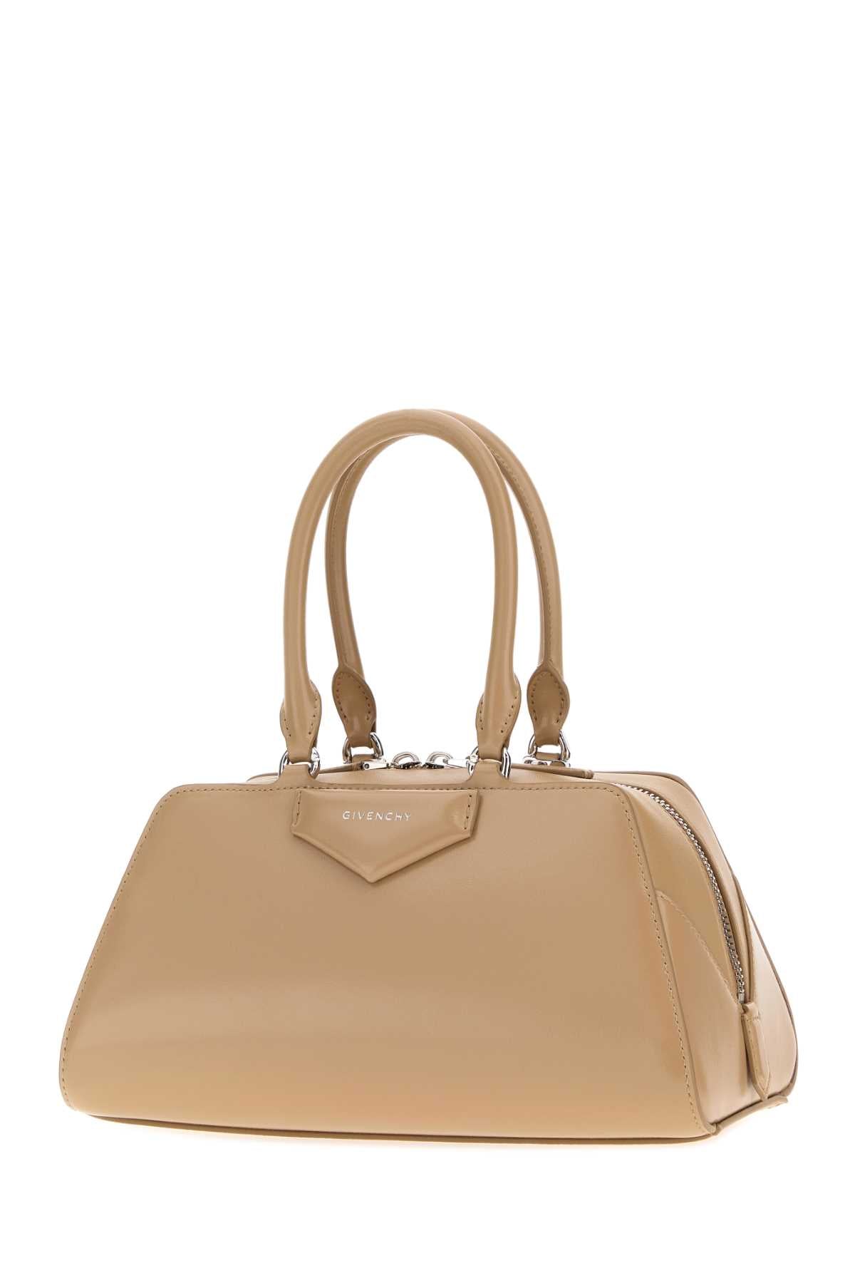 Givenchy Women Beige Leather Small Antigona East-West Handbag