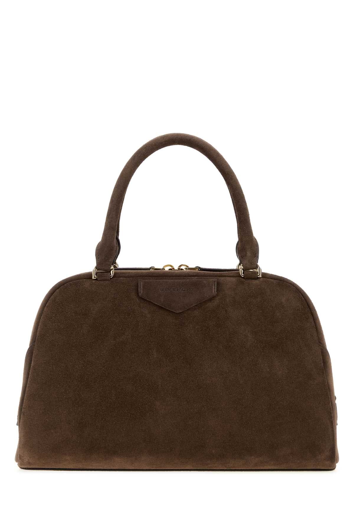 GIVENCHY Givenchy Women Brown Suede Medium Antigona East-West Soft Handbag