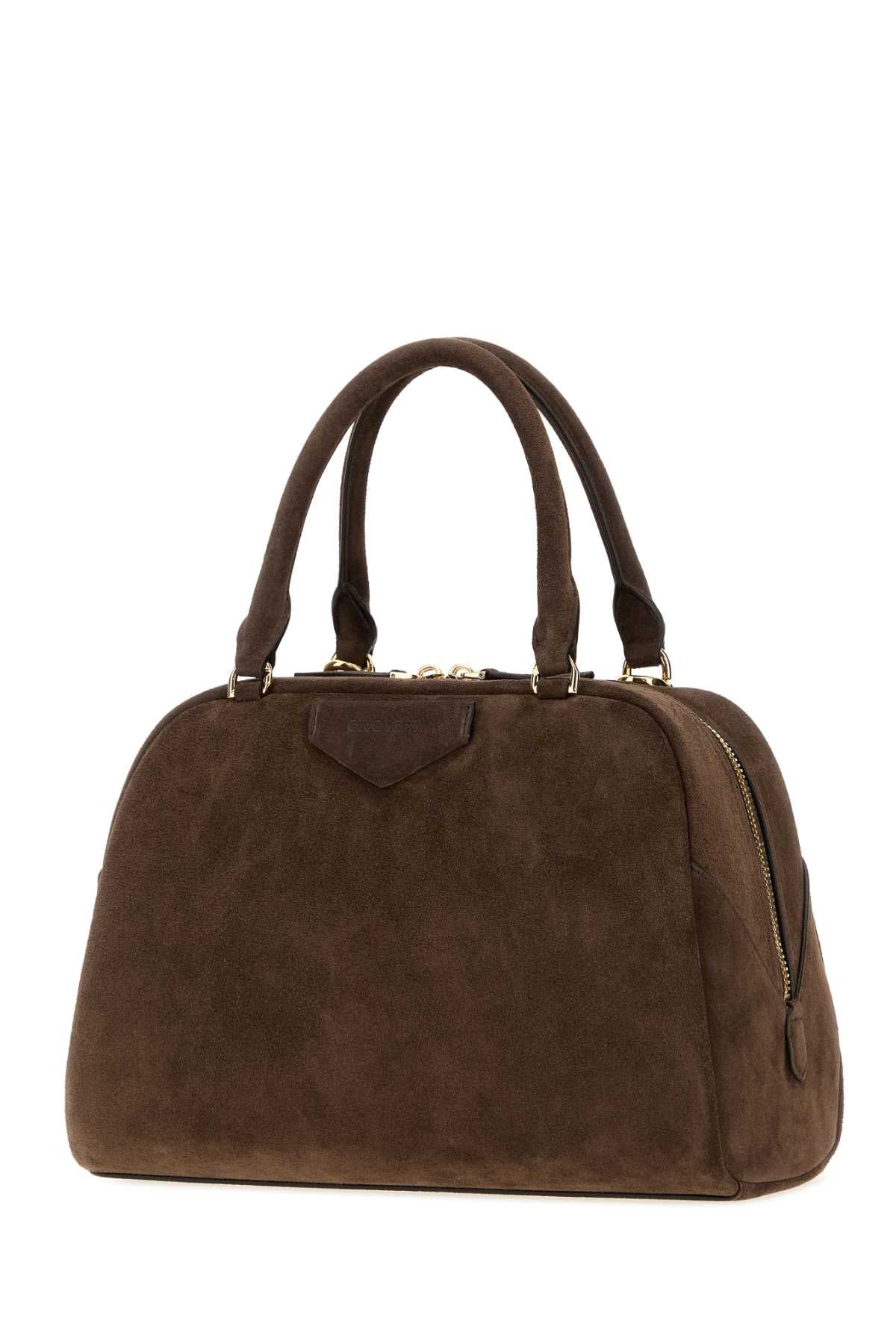 GIVENCHY Givenchy Women Brown Suede Medium Antigona East-West Soft Handbag