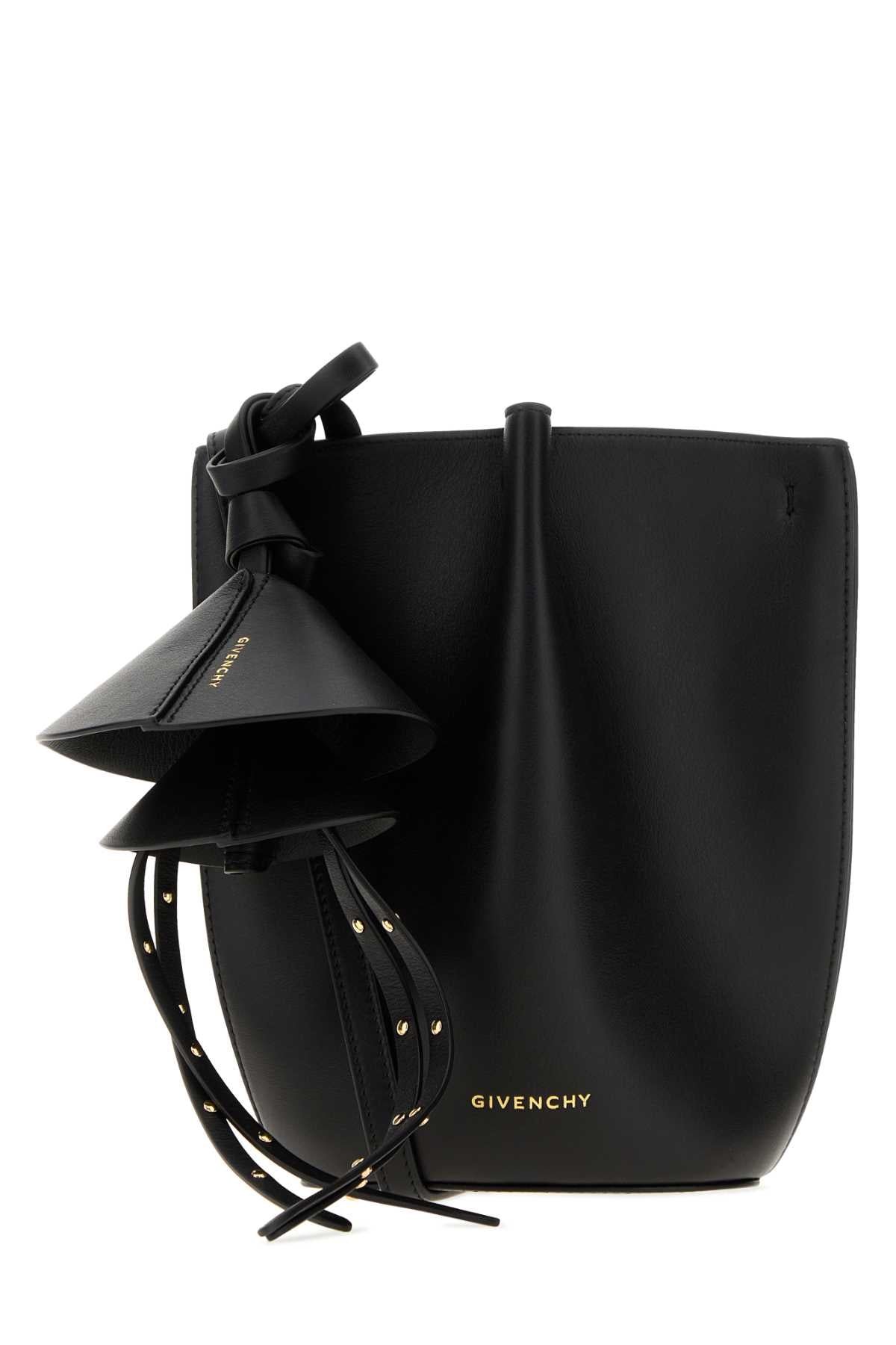 GIVENCHY Givenchy Women Black Leather Nano Snap Bucket Bag