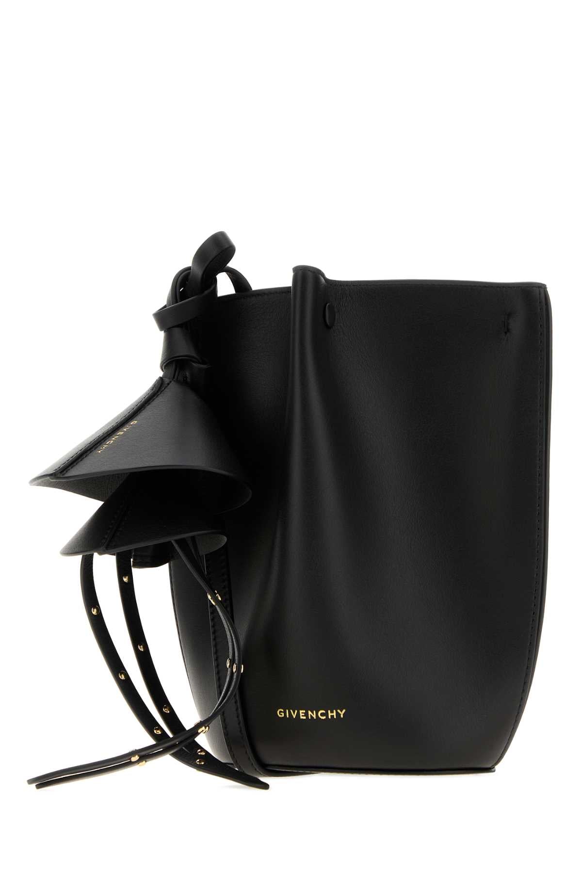 GIVENCHY Givenchy Women Black Leather Nano Snap Bucket Bag