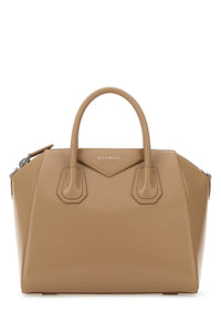 Givenchy Women Beige Leather Small Antigona Handbag