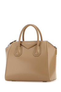 Givenchy Women Beige Leather Small Antigona Handbag
