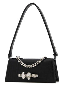 Alexander Mcqueen Women Black Leather Mini Jewelled Shoulder Bag